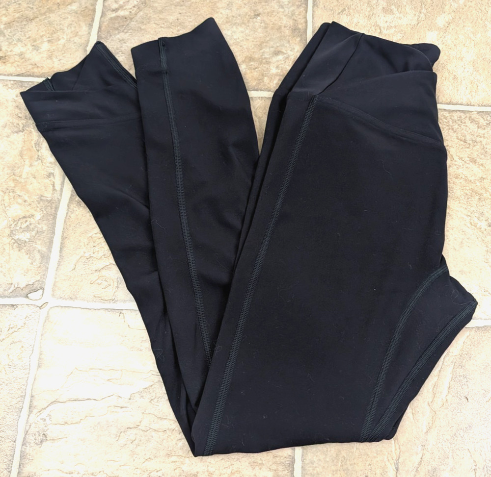 Gymshark sz S athletic Leggings black crop capri women criss cross waist 2283